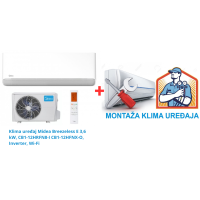 Klima uređaj Midea Breezeless E 3,6 kW, CB1-12HRFN8-I CB1-12HFNX-O, Inverter, Wi-Fi SA MONTAŽOM